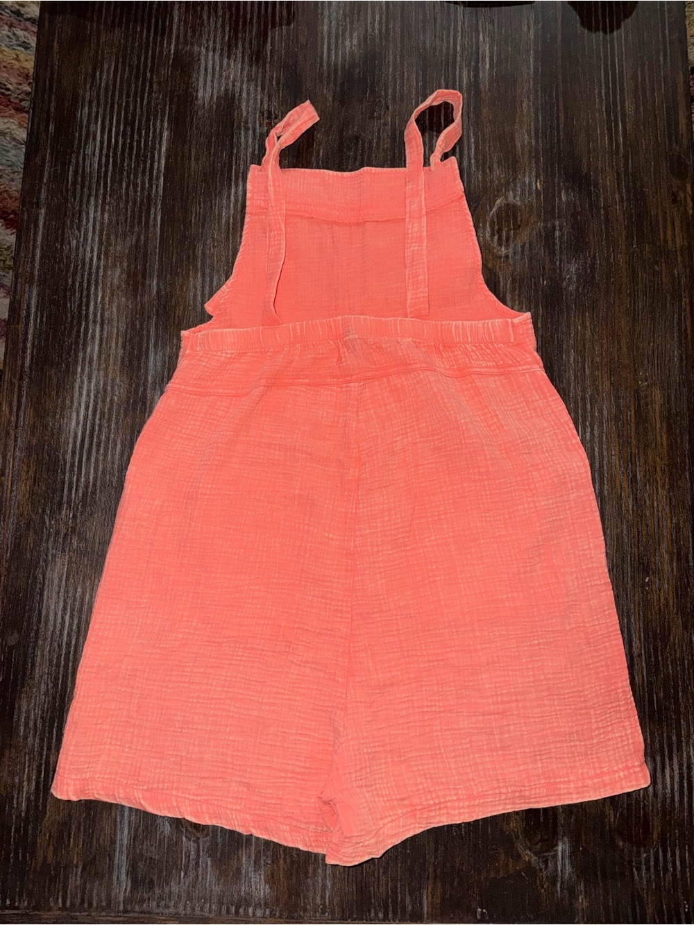 Zenana Outfitters Coral Gauze Tie-Shoulder Romper NWOT - Picture 3 of 9